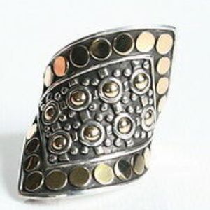 JOHN HARDY SILVER AND GOLD RING